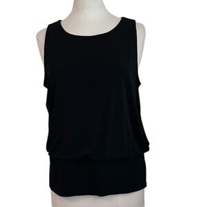 Alfani Elegant Black Sleeveless Top Size: Medium
